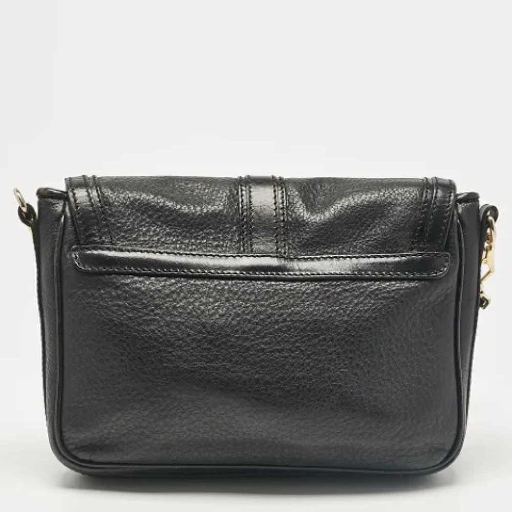 Burberry Vintage Pre-owned Leather shoulder-bags Black Dames
