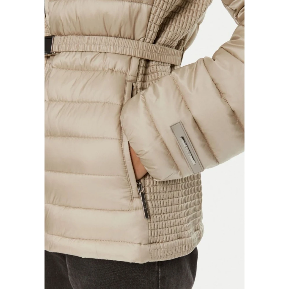Calvin Klein Gewatteerde Taille Shocking Jack Vrouwen Beige Dames