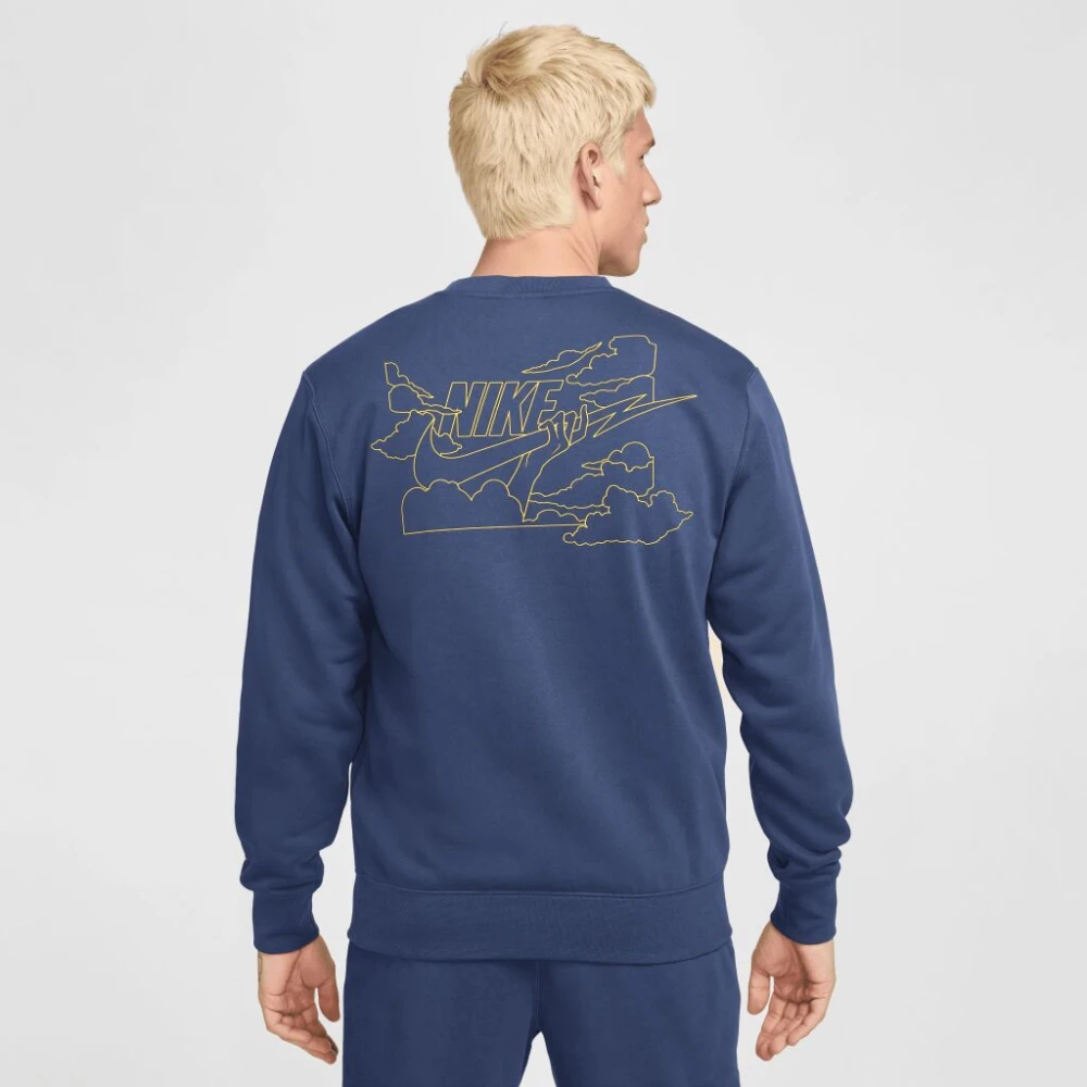 Nike Club Sweater Blue Heren