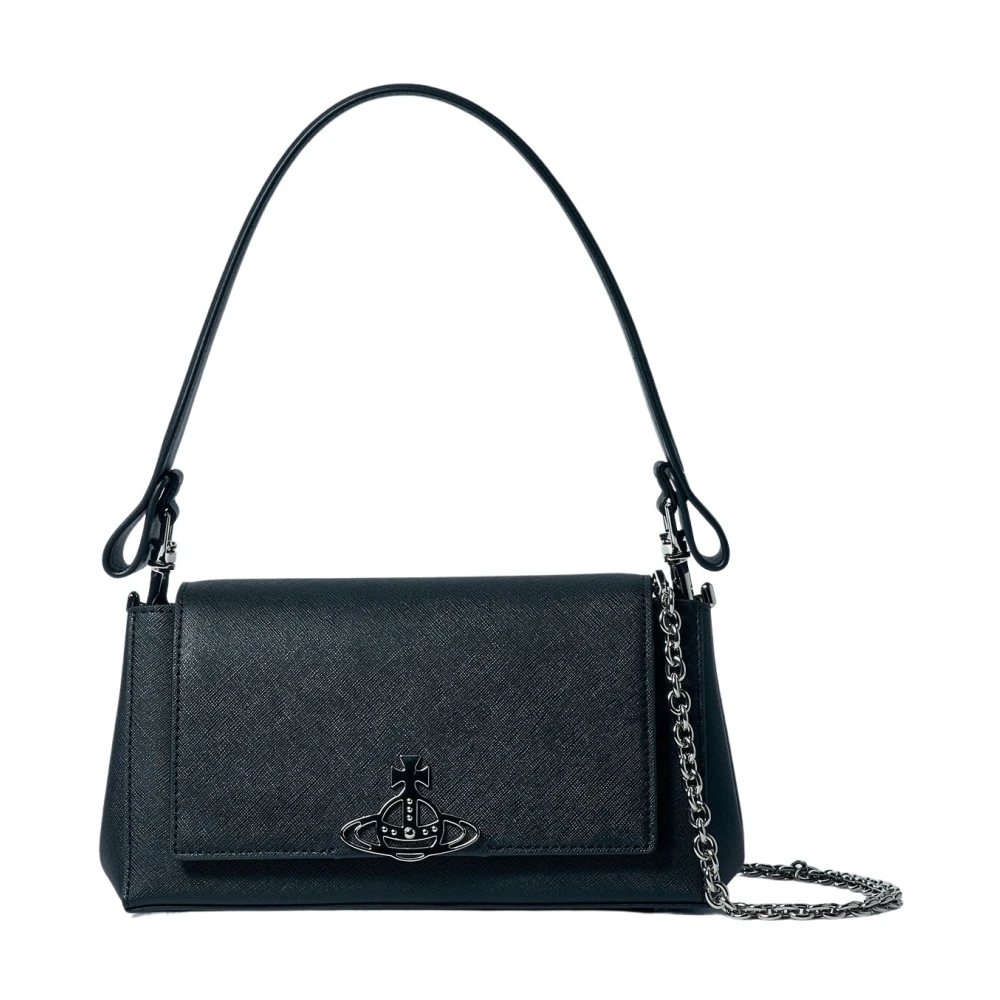 Vivienne Westwood Handtas met Saffiano-afwerking en Afneembare Banden Black Dames