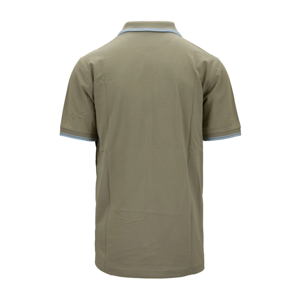 Fay Heren Button Polo Shirt Green Heren
