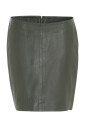 jupe-crayon-courte-en-cuir-army-green