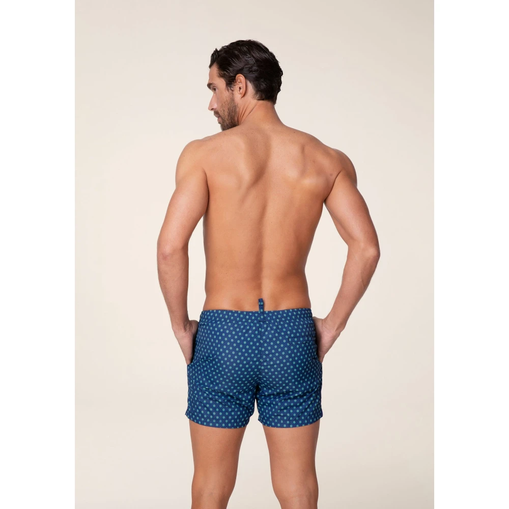 F**k Short A Fantasia Mood Micro Pattern Blue Heren