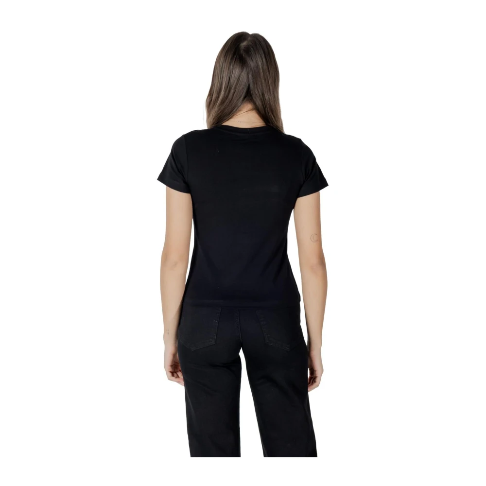 Guess Zwart Bedrukt T-shirt voor Vrouwen Black Dames
