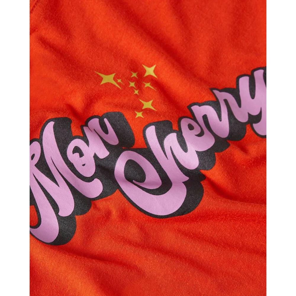 king louie Elly Placement Print Tee Red Dames
