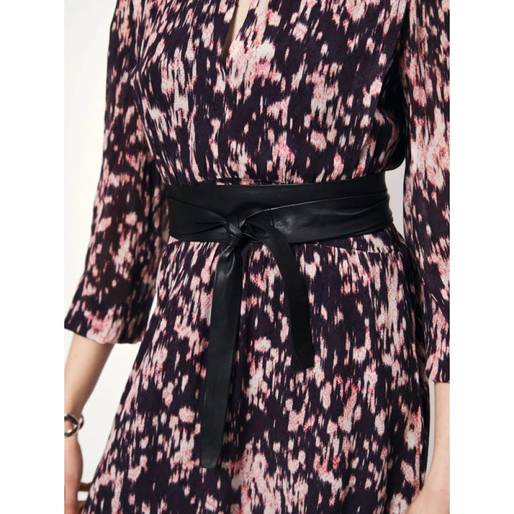 Dante 6 Bedrukte Jurk in Crinkle Optic Ecovero Viscose Chiffon () Pink Dames