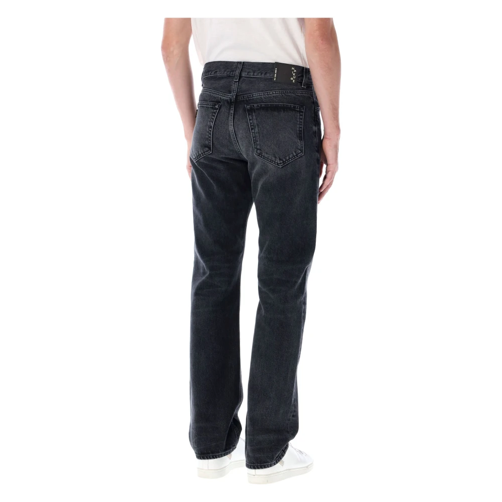 Haikure Zwart Gewassen Relaxed-Fit Blake Denim Jeans Black Heren