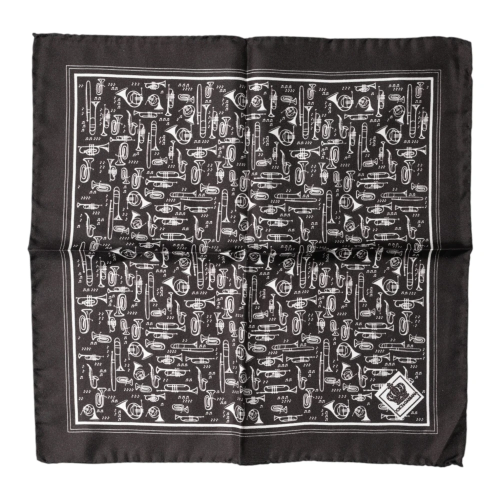 Dolce & Gabbana Men's Brown Jazz Club Square Handkerchief