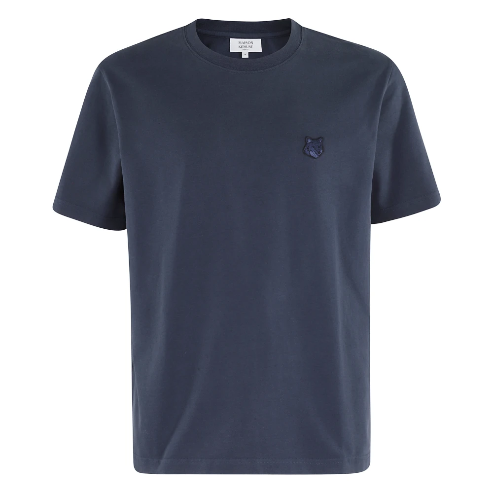 Maison Kitsuné Vos Hoofd Patch T-shirt Blue Heren