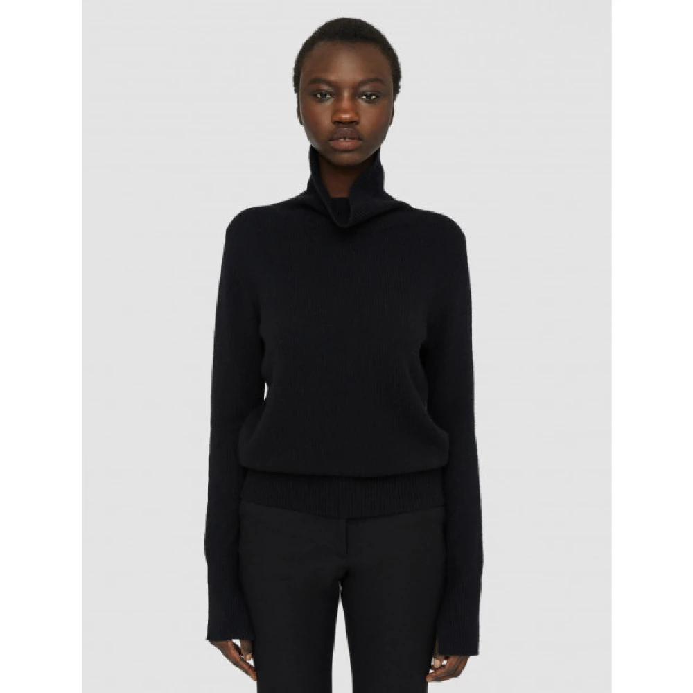 joseph Luxe Cashmere Hoge Hals Trui Black Dames