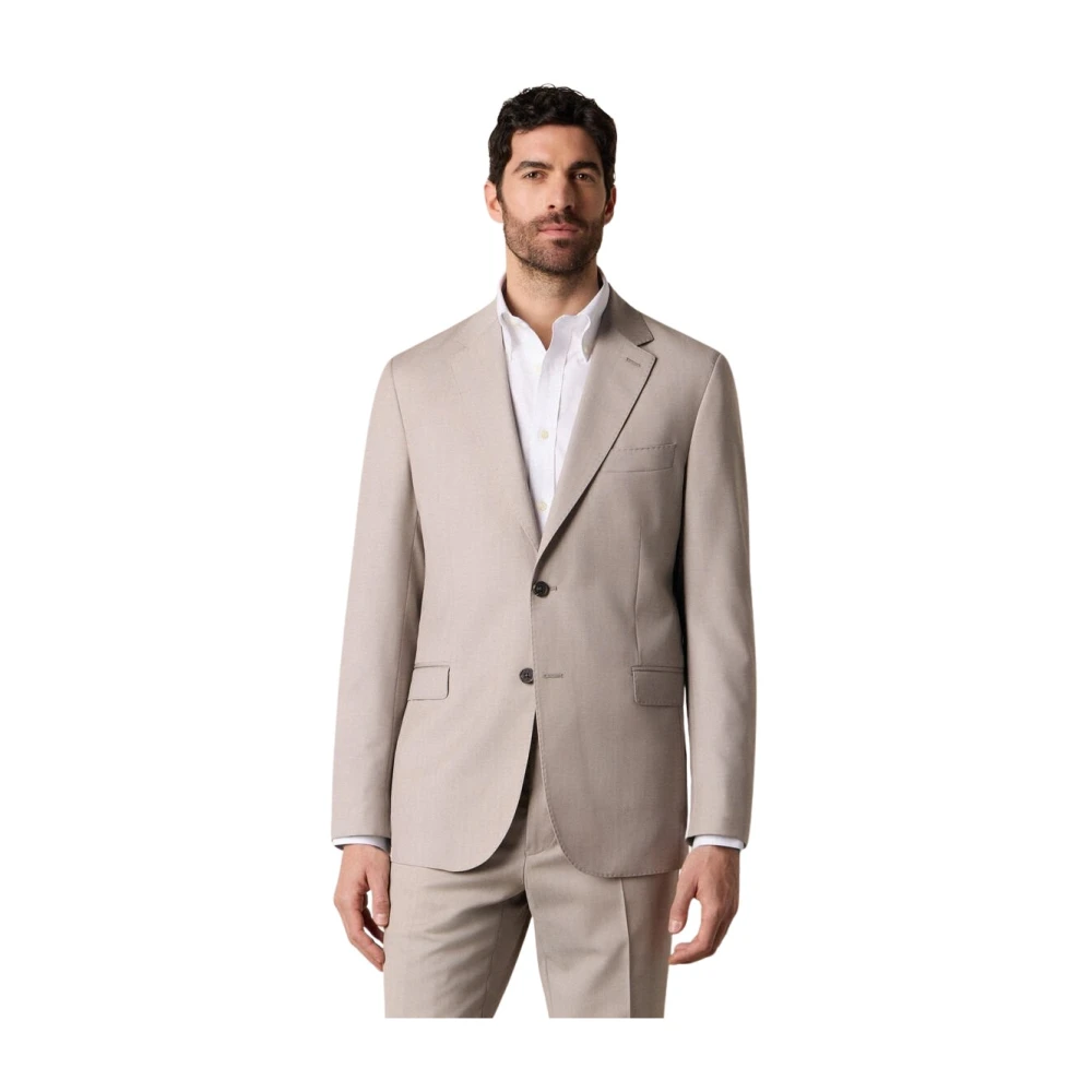 Brooks Brothers Men's Beige Blazers, 4XL, Twill Virgin Wool Blazer
