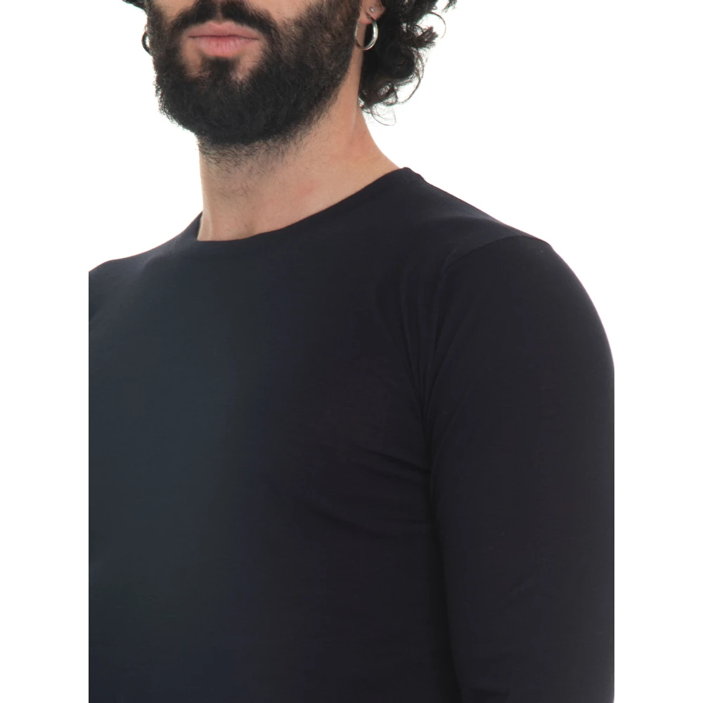 Hindustrie Slim Fit Longsleeve Jersey T-shirt Blue Heren