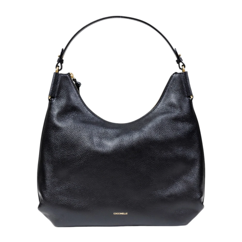 Coccinelle Women's Golden Elegant Leather Handbag With Details