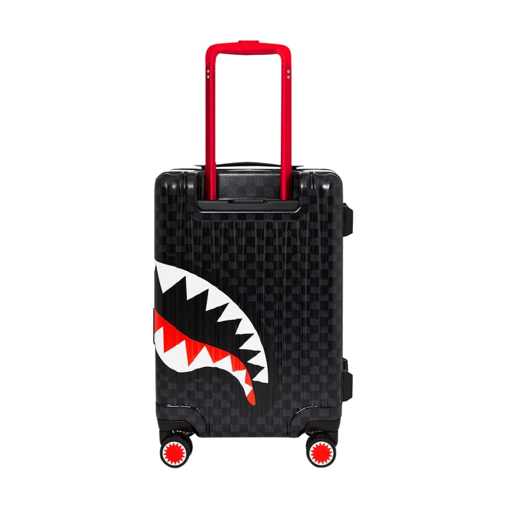 Sprayground Multicolor Drip Check Shark Hardshell Carryon Gray Heren