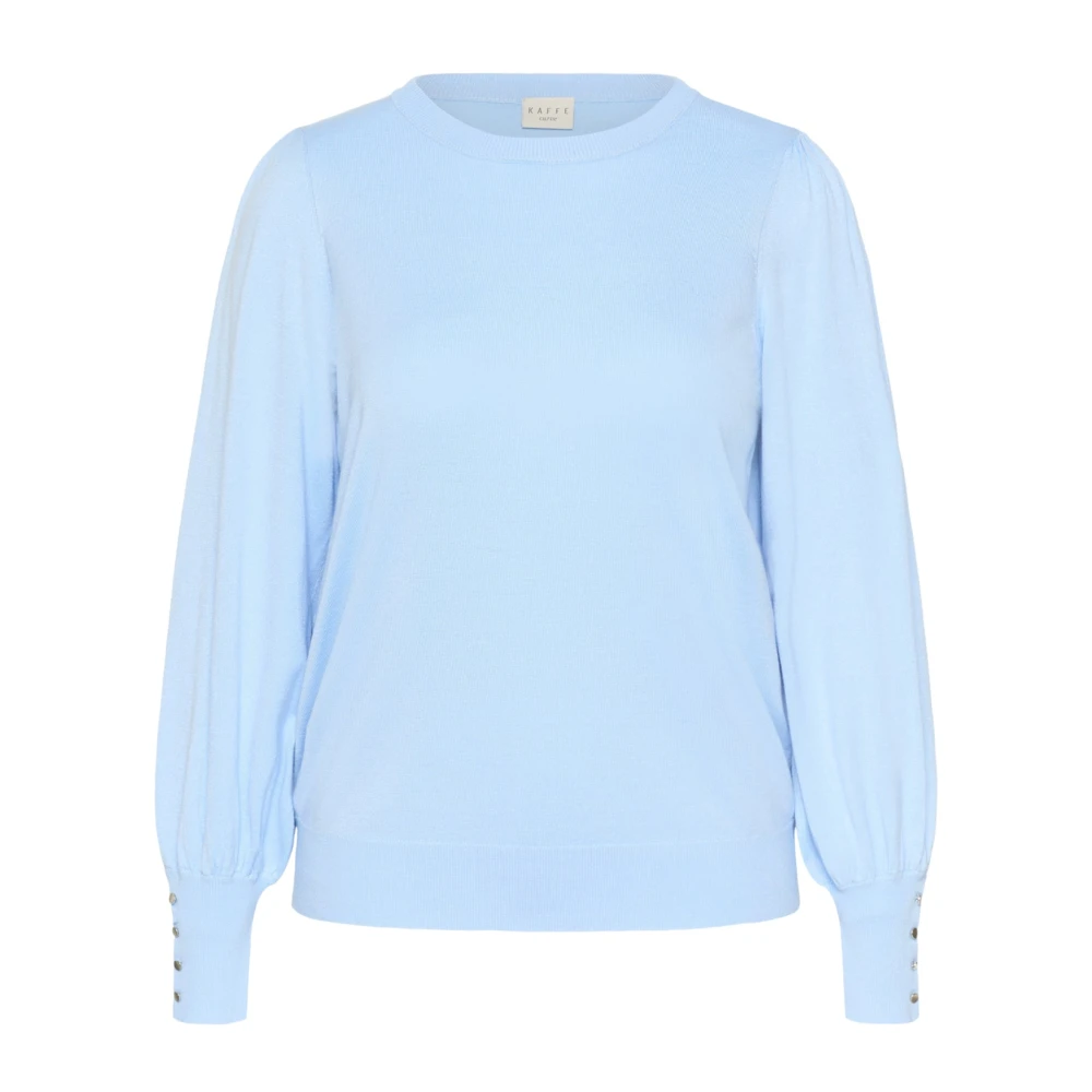 Kaffe Curve Blue Round-Neck Knitwear - Female - Round-Neck Knitwear - S - Knitwear