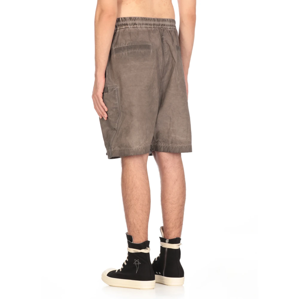 Rick Owens Bruine Katoenen Bermuda met Cargo Zakken Brown Heren
