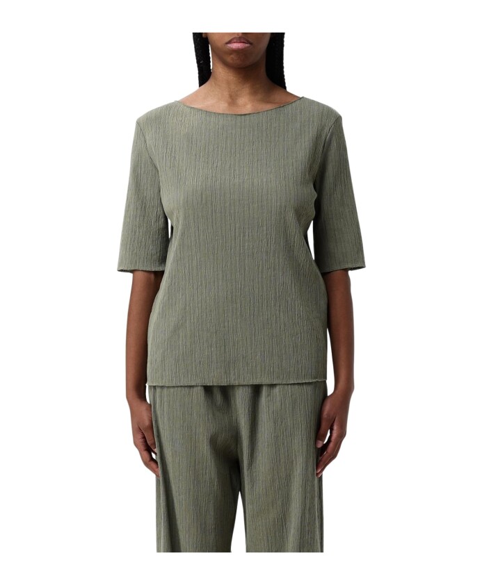haut-tricot-vert-manches-courtes
