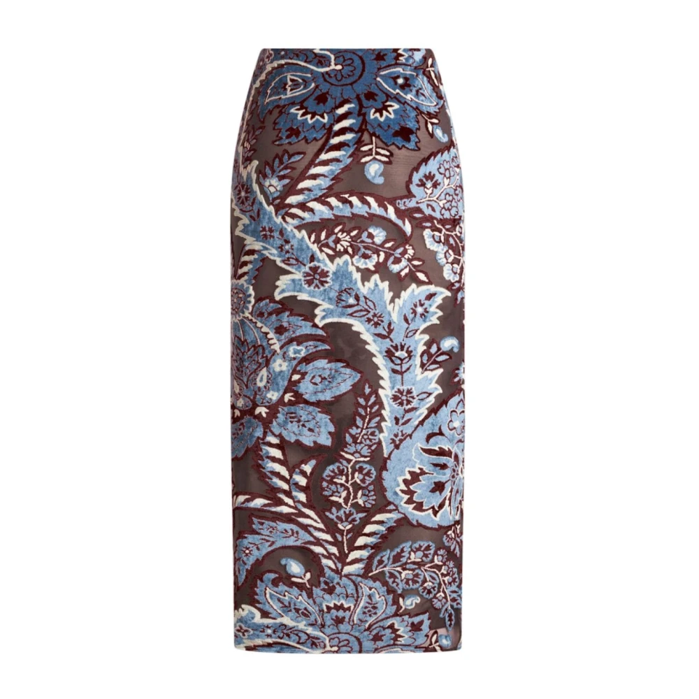 ETRO Paisley Jacquard Midi Rok Multicolor Dames