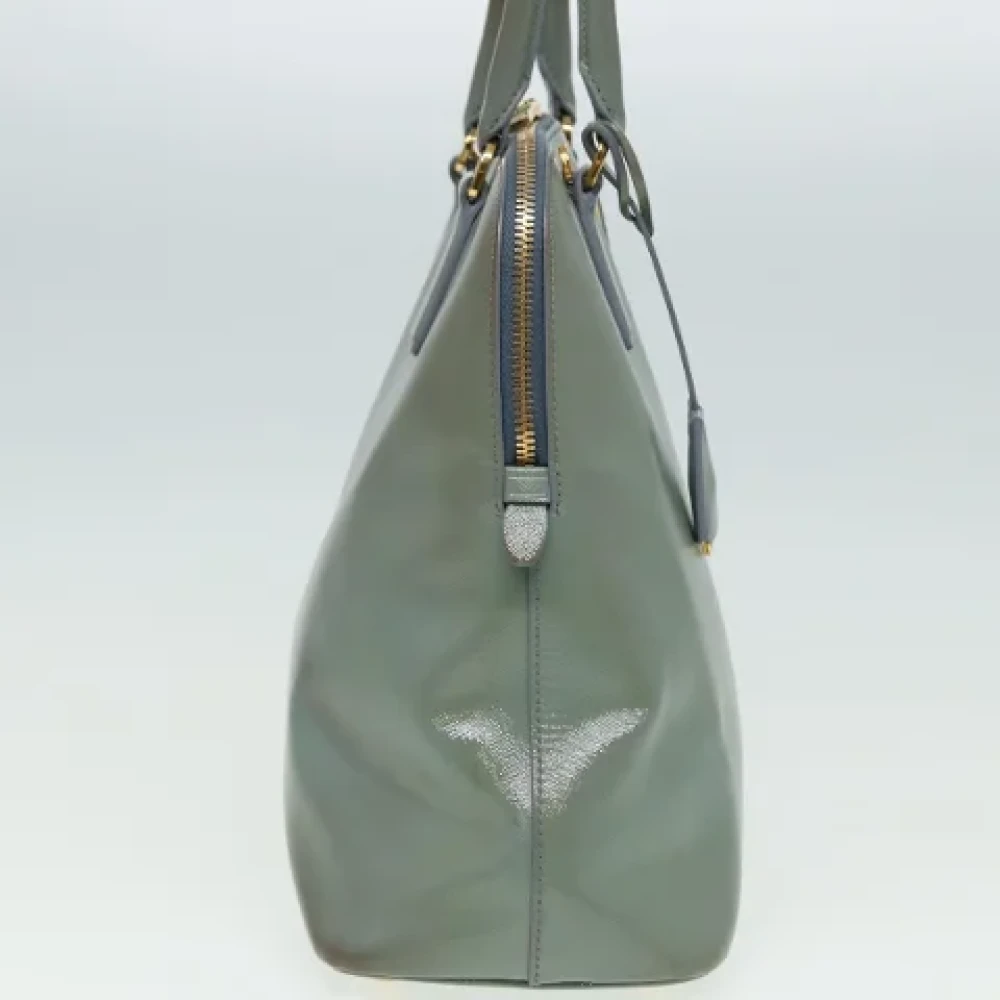 Prada Vintage Pre-owned Leather handbags Blue Dames