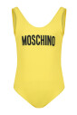 yellow-logo-print-one-piece-swimsuit