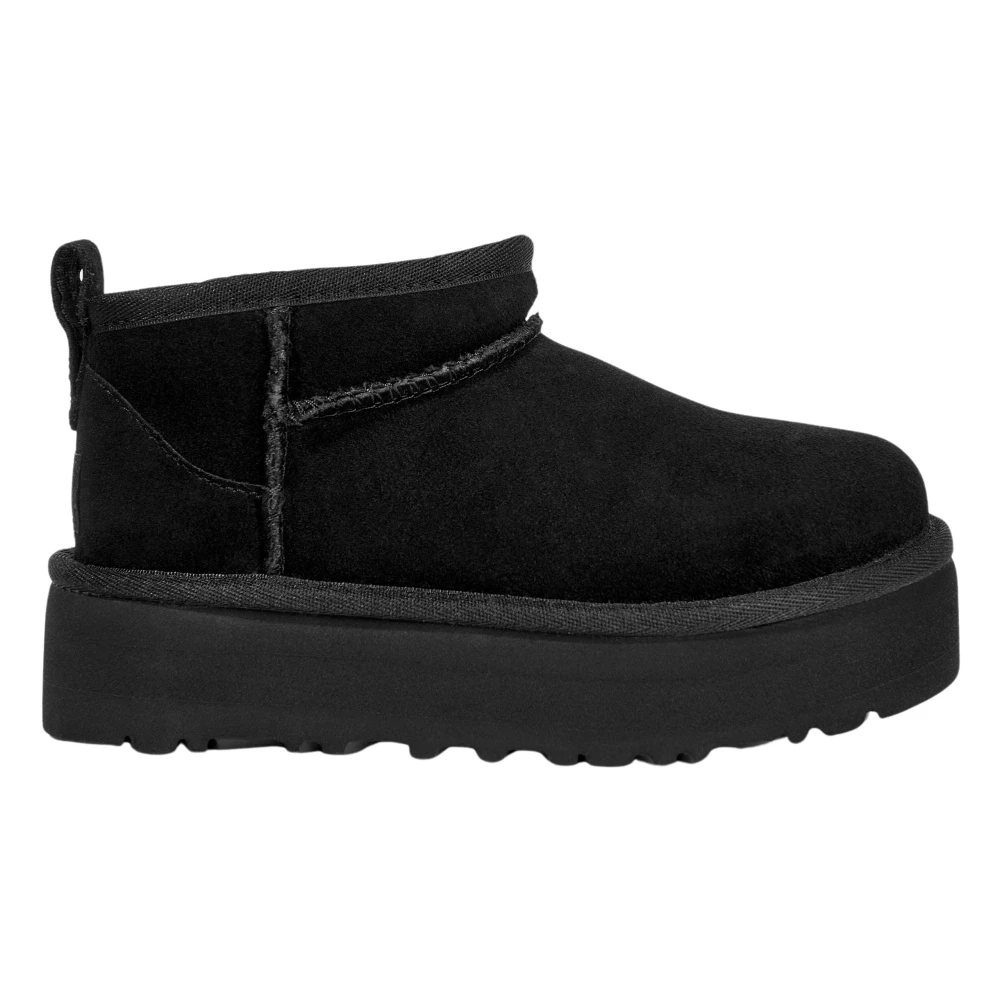 Ugg Black Classic Ultra Mini Platform Boots - Unisex - Kids Boots - 32 1/2 Eu - Kids
