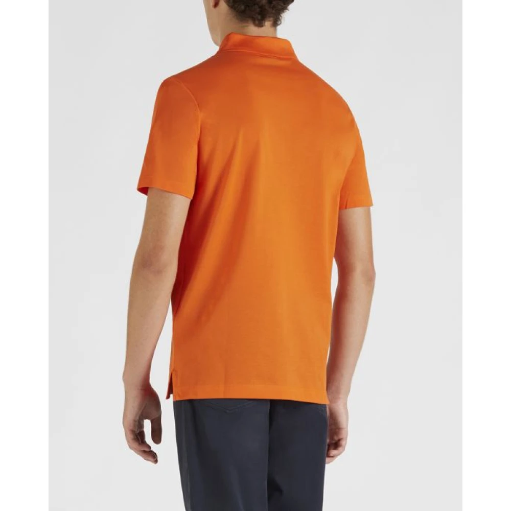 PAUL & SHARK Oranje Polo Shirt met Logo Orange Heren