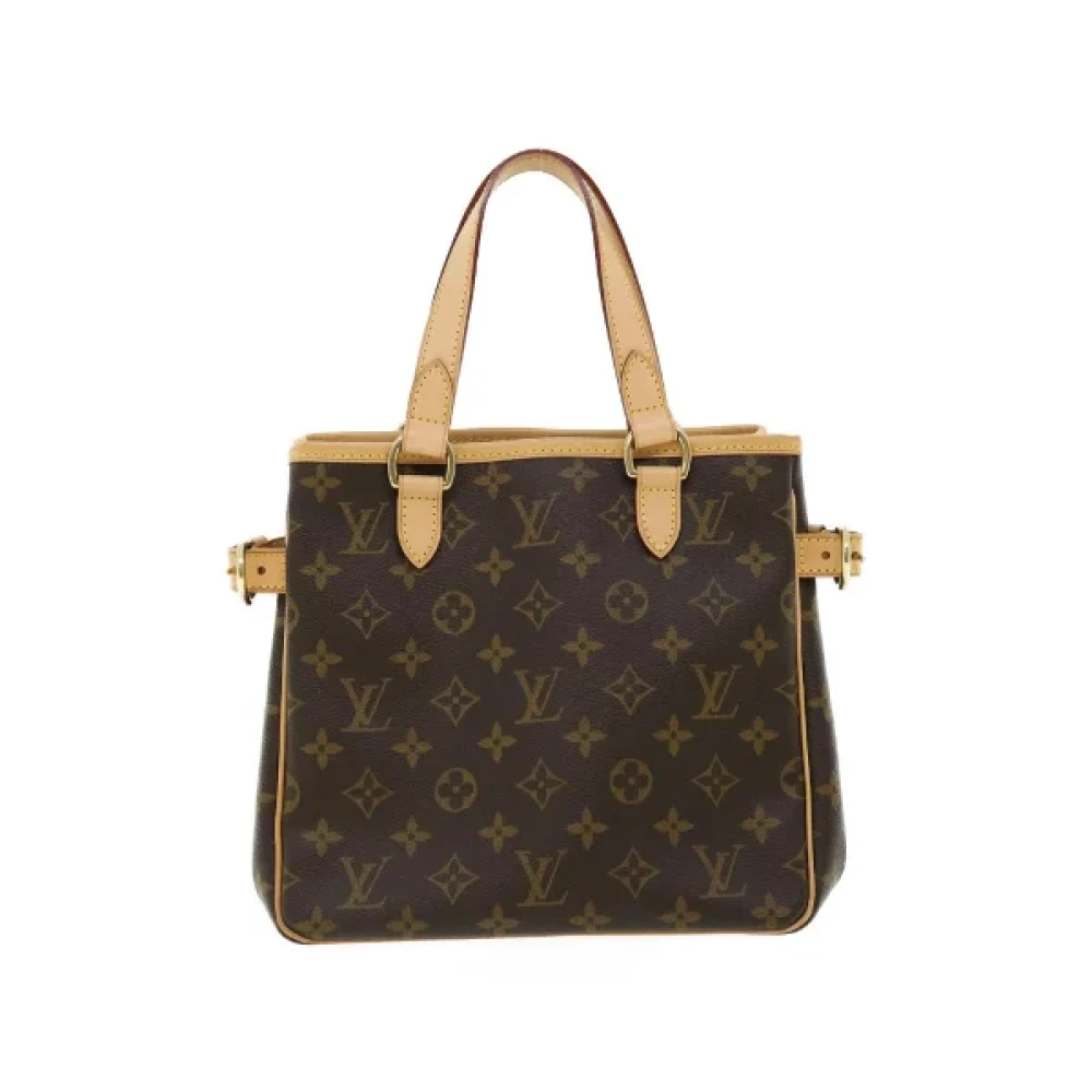 Louis Vuitton Vintage Tweedehands Brunt Lerret Louis Vuitton Batignolles Schoudertas Brown Dames