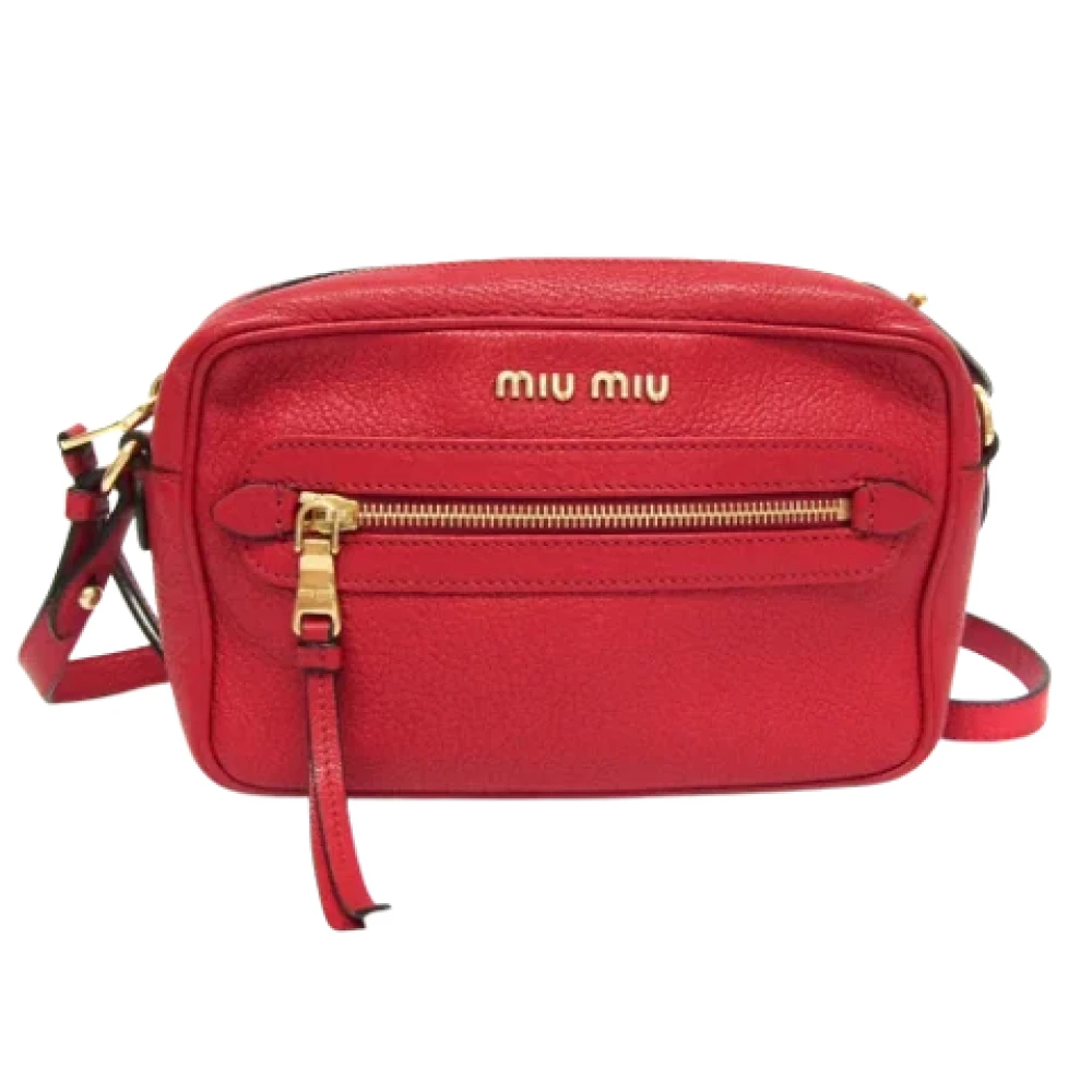 Miu Pre-owned Leather shoulder-bags Red Dames