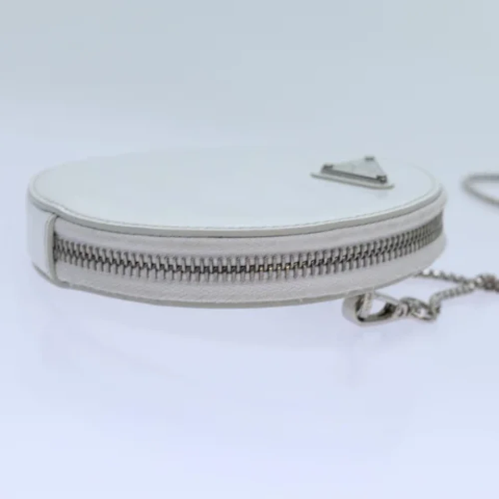 Prada Vintage Pre-owned Leather prada-bags White Dames