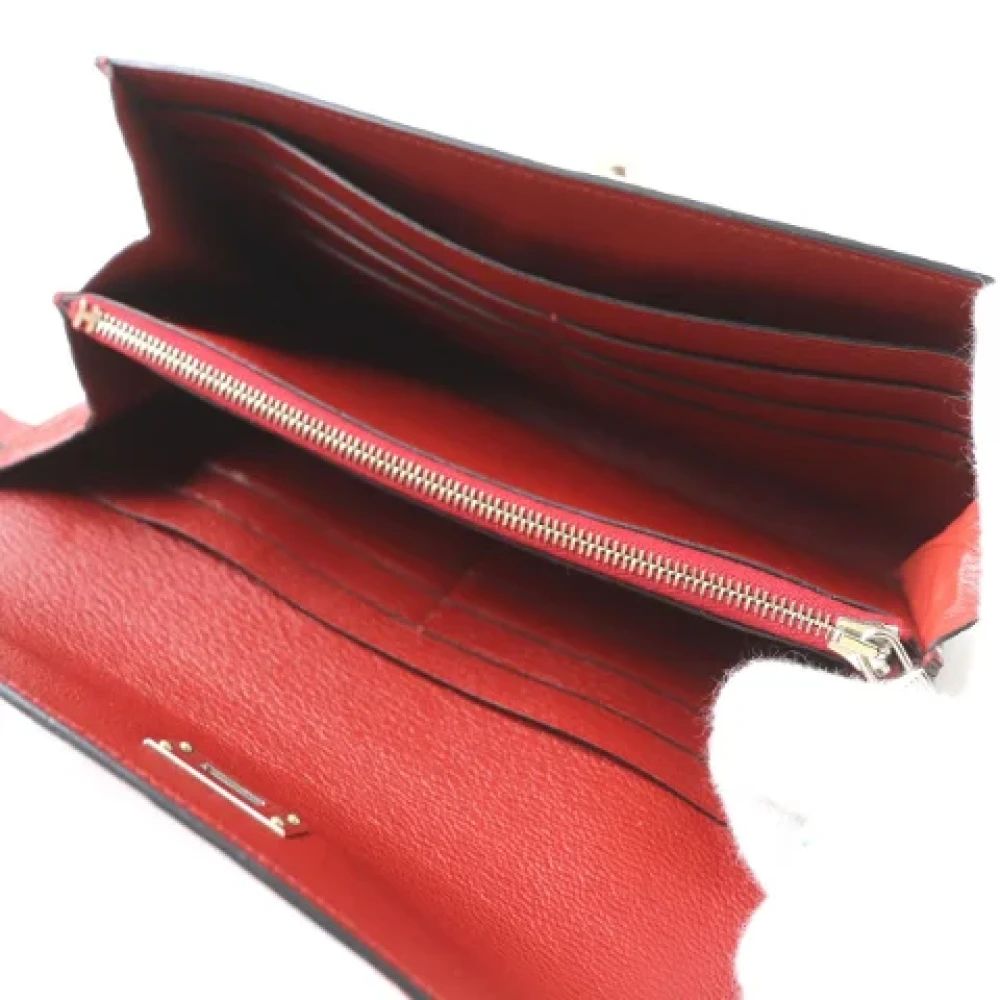 Hermès Vintage Pre-owned Leather wallets Red Dames