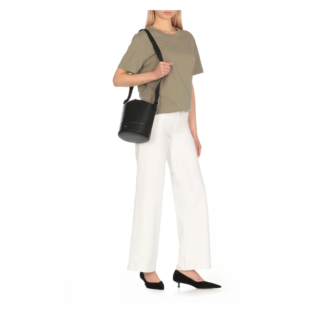 A.p.c. Groene Katoenen Crewneck T-shirt voor Vrouw Green Dames