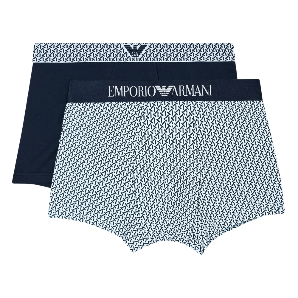Emporio Armani Men's Blue Logo-Detail Boxers Set - Underpants - M - Underwear