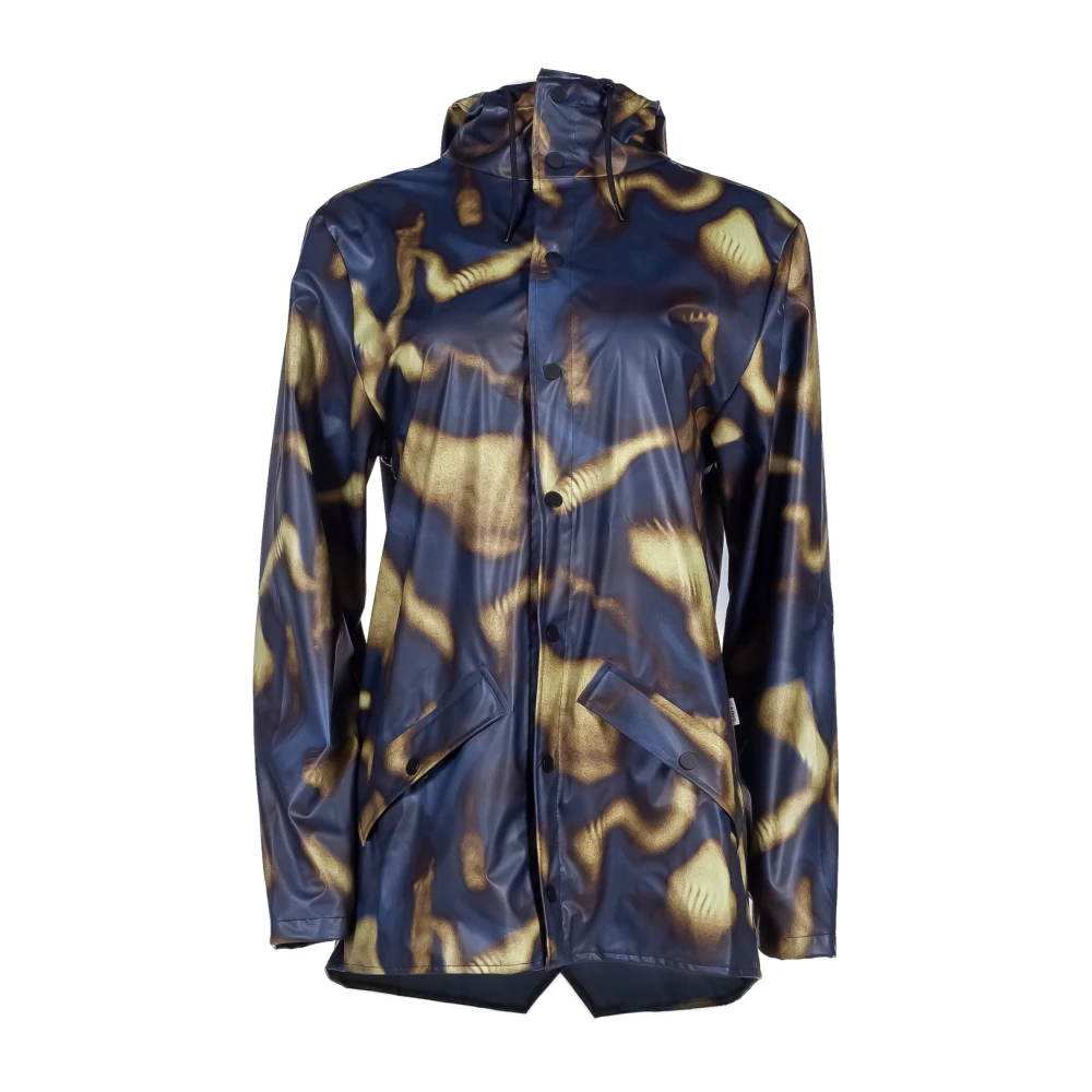 Rains Tie-Dye Waterdichte Jas met Capuchon Multicolor Dames