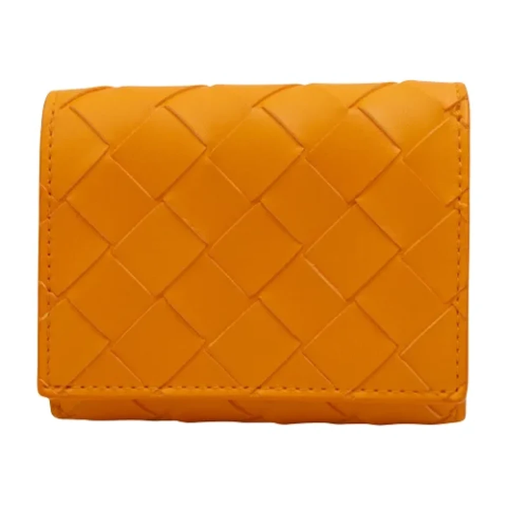 Bottega Veneta Vintage Pre-owned Leather wallets Orange Dames