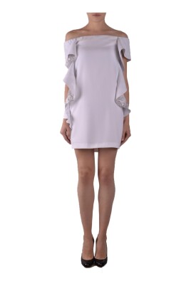 ruffled-off-shoulder-mini-dress