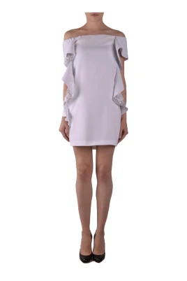 Rynkad Off-Shoulder Mini Klänning