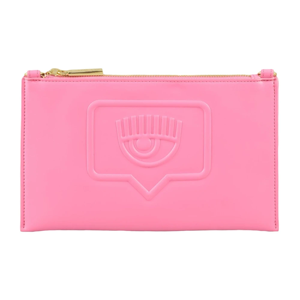 Chiara Ferragni Collection Stijlvolle Clutch met Schouderband Pink Dames