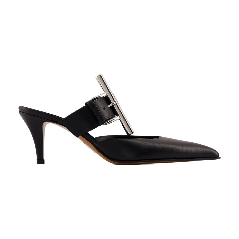 Alexander Mcqueen Women's Black Heeled Mules, 5 Uk, Francisco Pumps