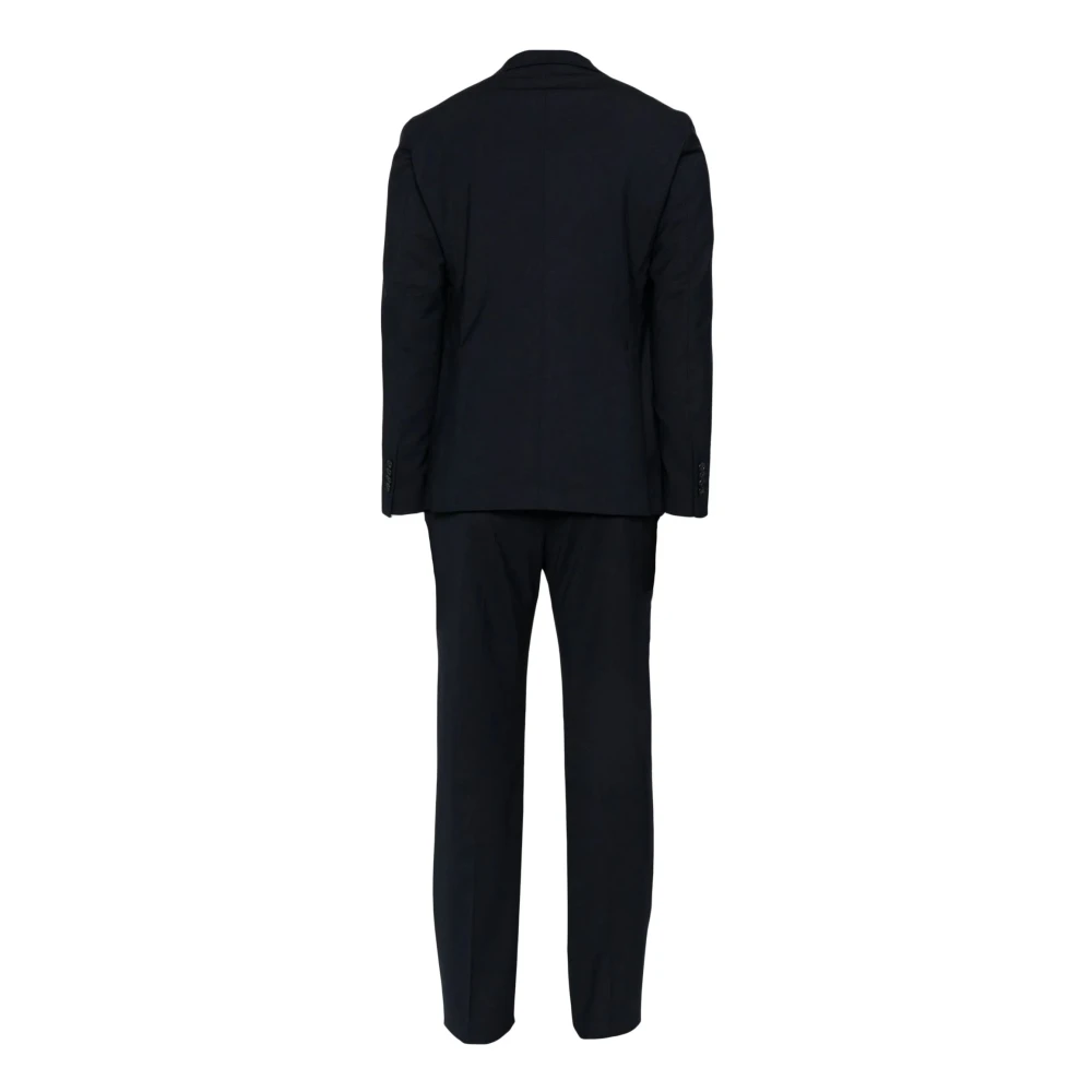 Tagliatore Navy Blue Wool Suit Dress Blue Heren