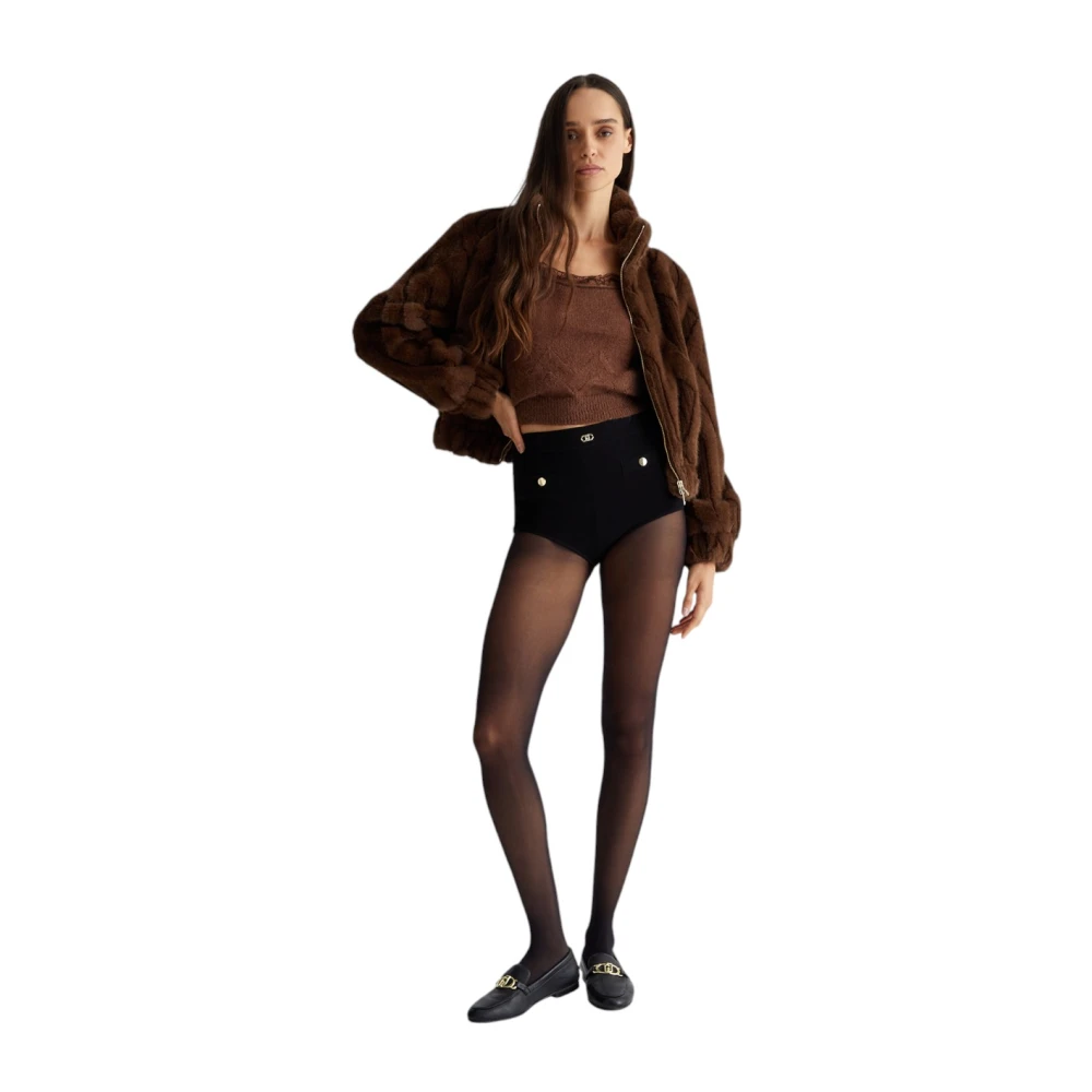 Liu Jo Stijlvolle Gebreide Top Brown Dames