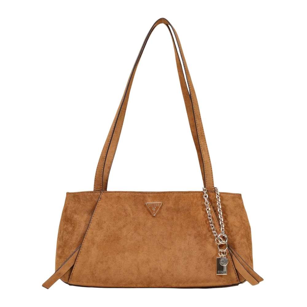 Guess, Damen, Handtasche, Devon Shoulder Satchel, Braun - Image 4