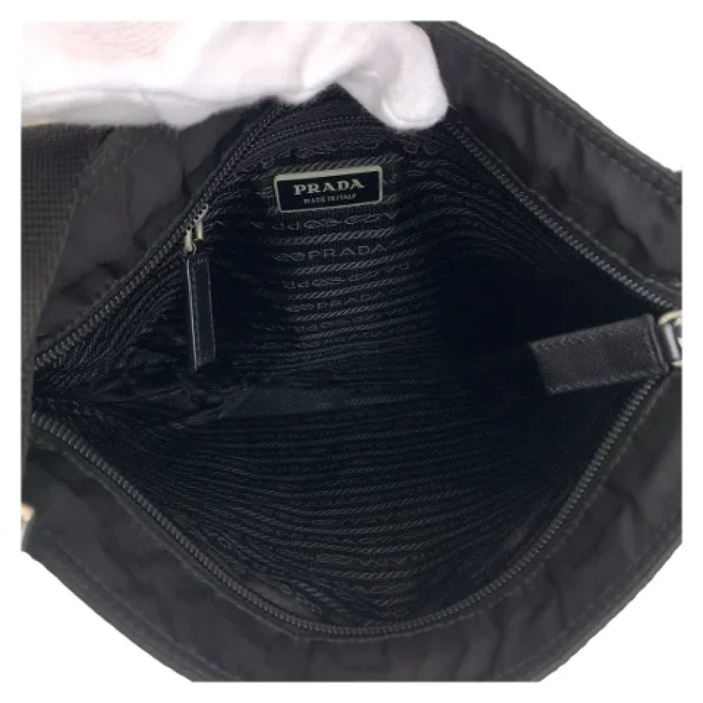 Prada Vintage Pre-owned Canvas prada-bags Black Dames