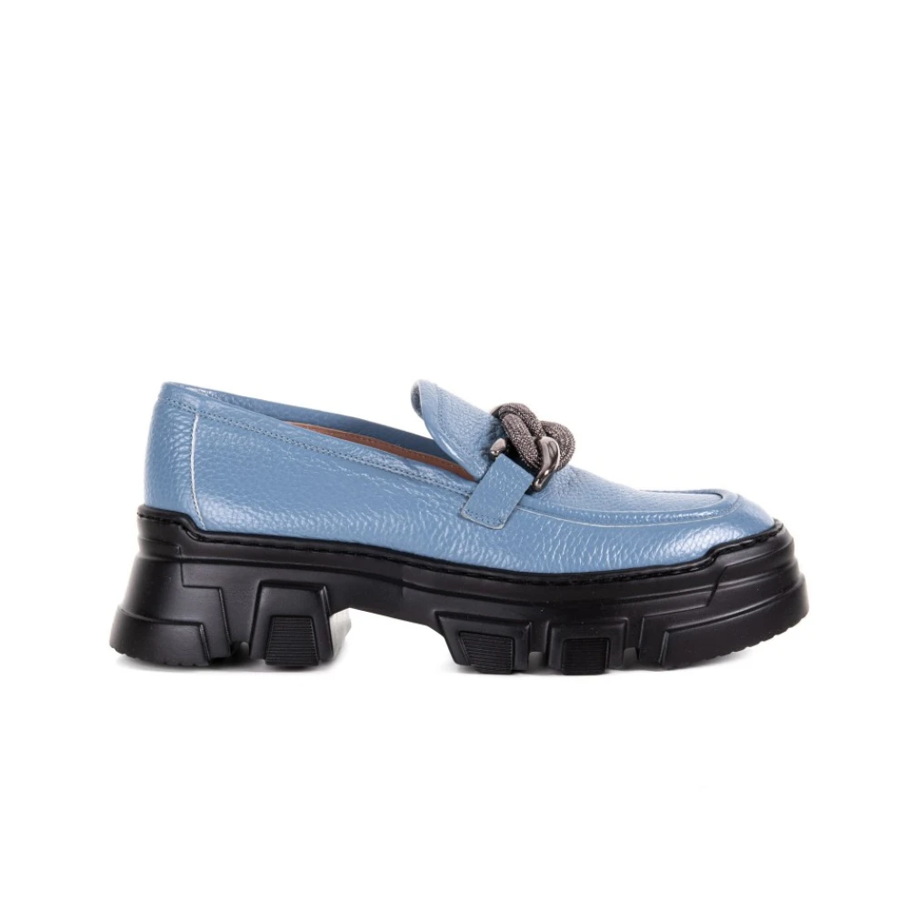 Pollini Blå Loafers Blue, Dam