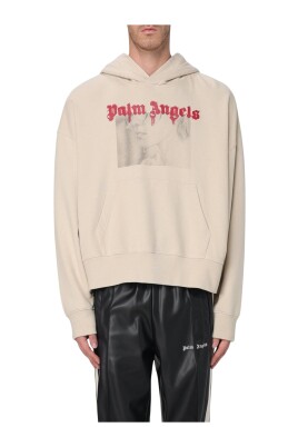 grafisk-beige-hoodie-sweatshirt