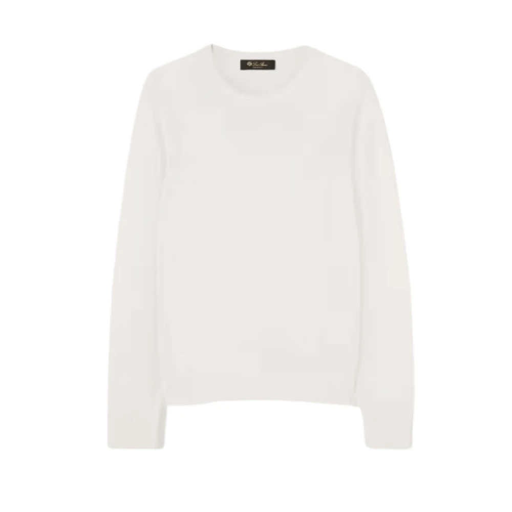 Loro Piana Round-neck Knitwear White Dames