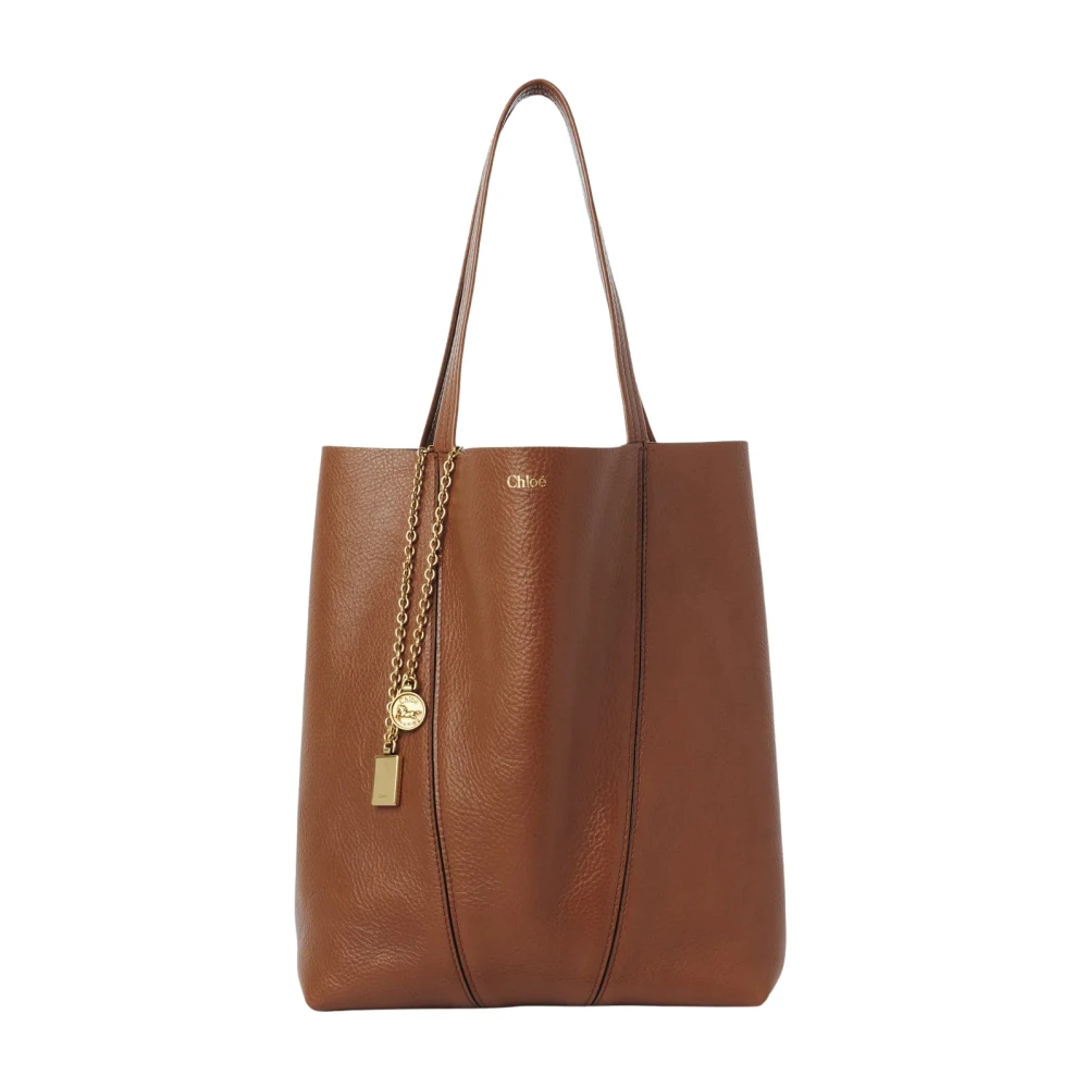 Chloé Bruine Spin Tote Tas Brown Dames