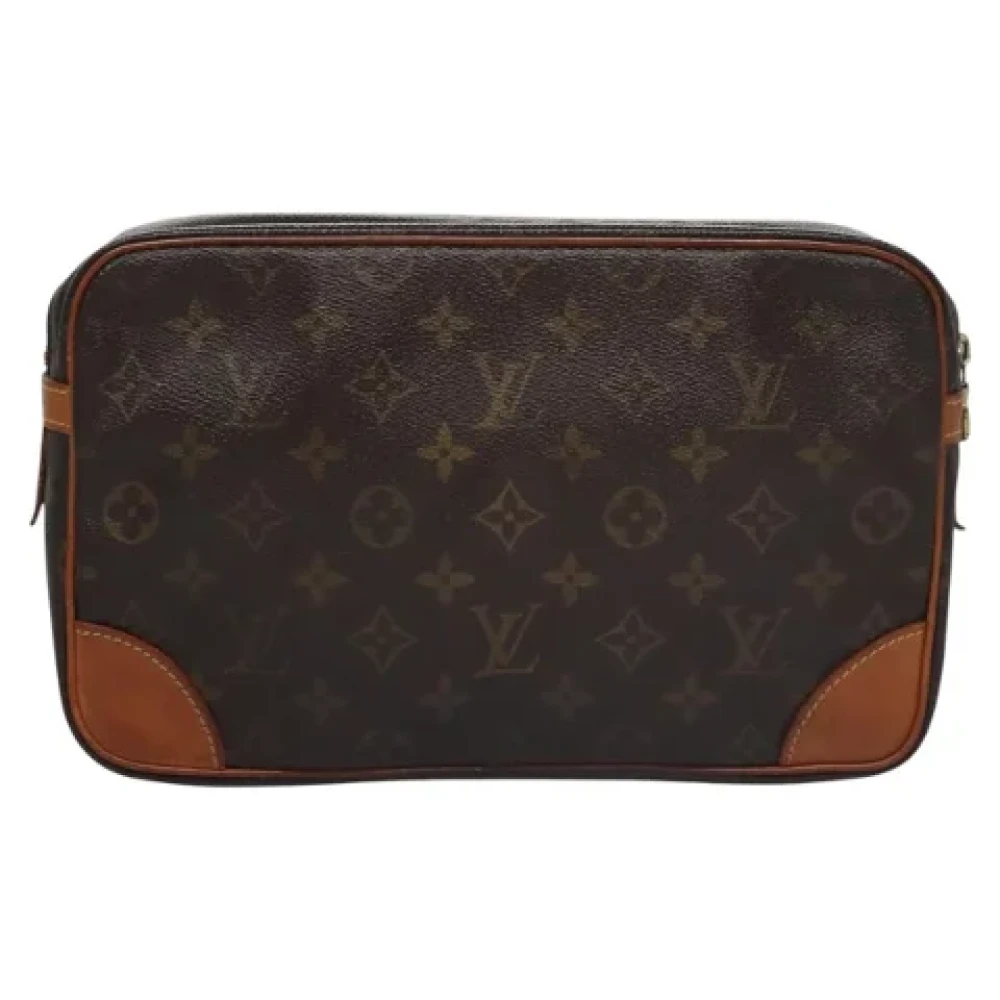 Louis Vuitton Vintage Pre-owned Canvas clutches Brown Dames