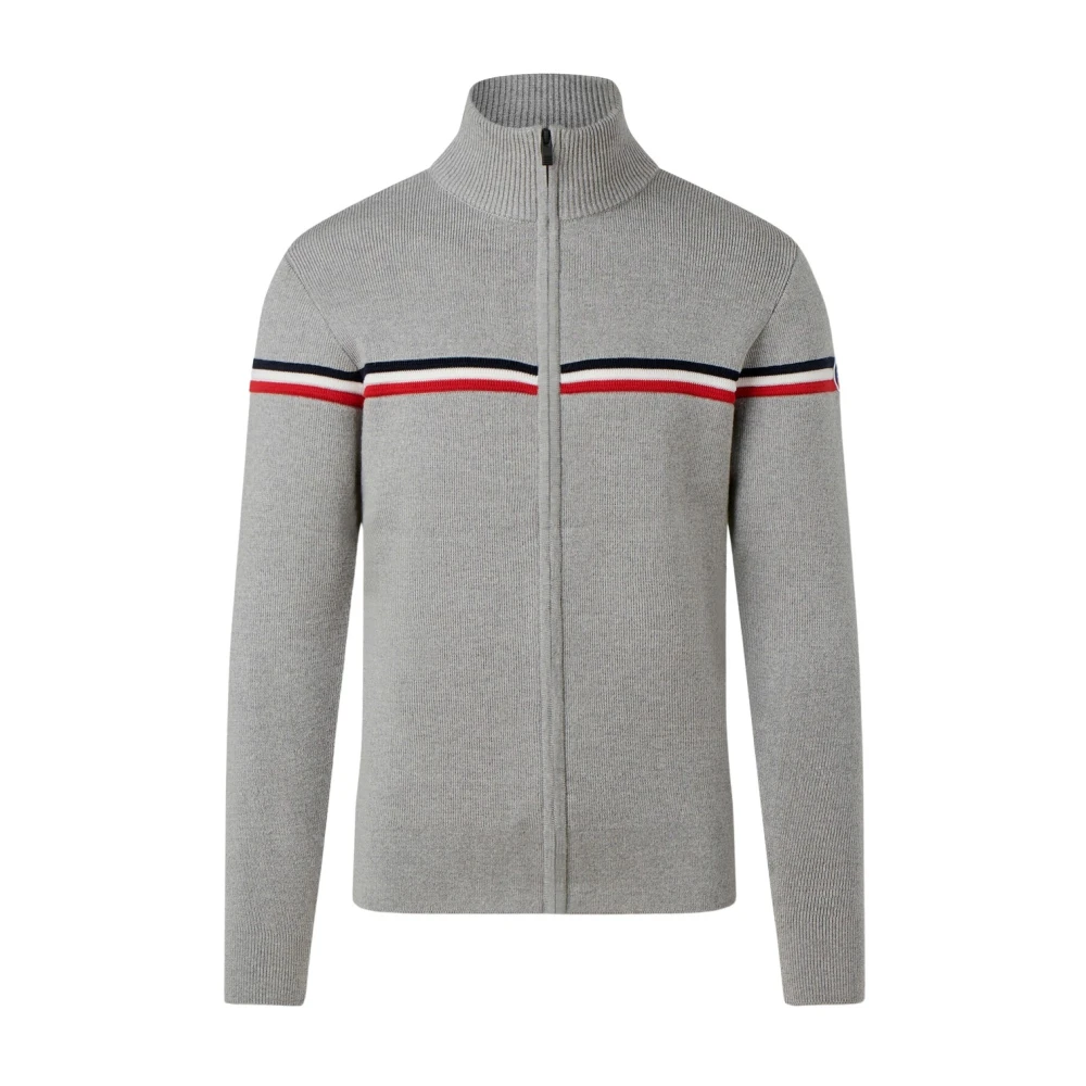 Fusalp Heritage Zip-Up Gebreid Vest Gray Heren