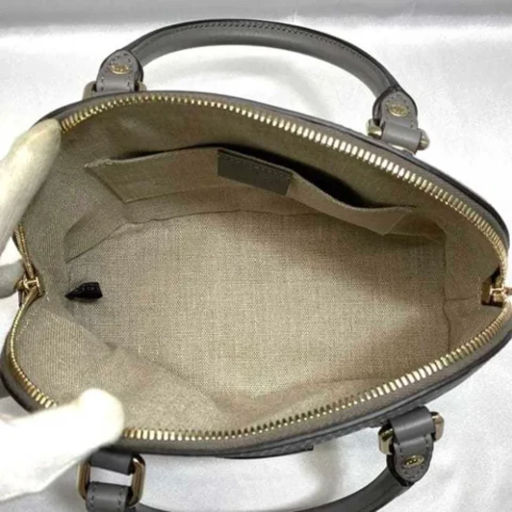 Gucci Vintage Pre-owned Leather gucci-bags Gray Dames