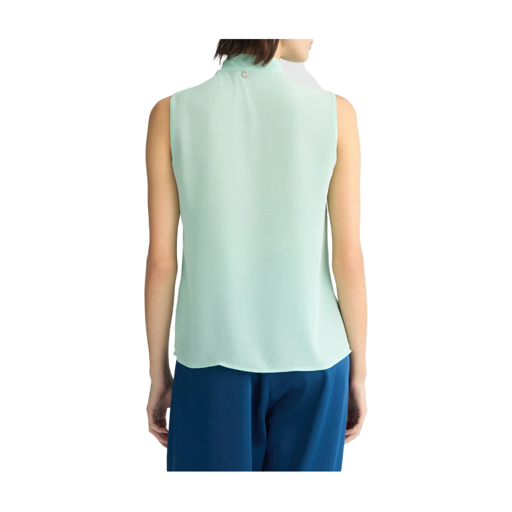 Liu Jo Elegante Groene Top met Kant Details Green Dames